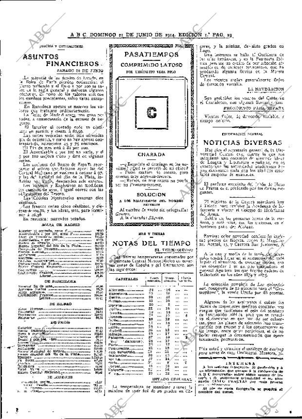ABC MADRID 21-06-1914 página 19