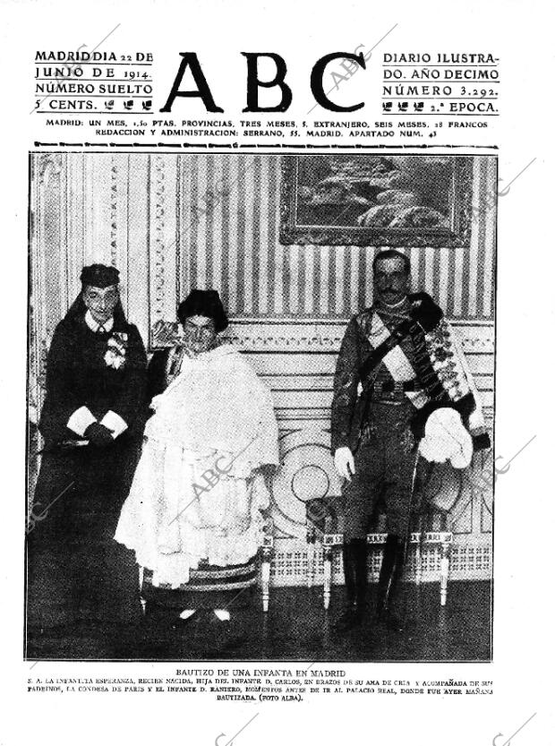 ABC MADRID 22-06-1914 página 1