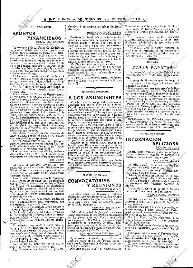 ABC MADRID 22-06-1914 página 17