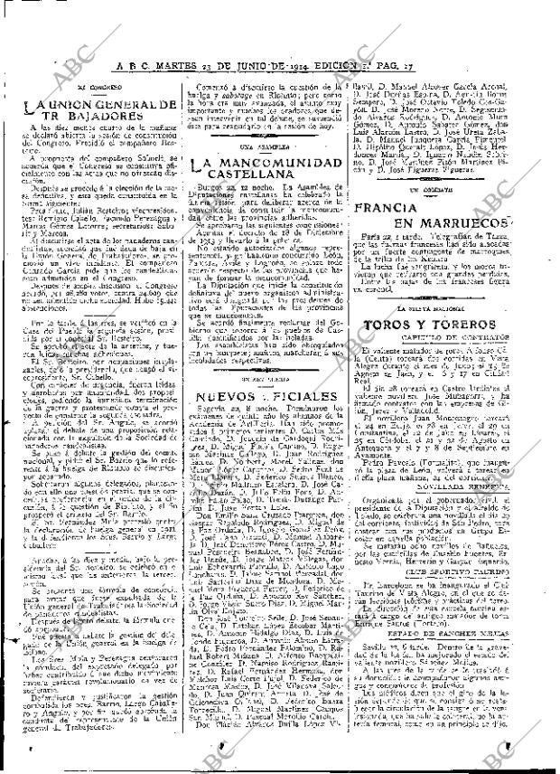 ABC MADRID 23-06-1914 página 17