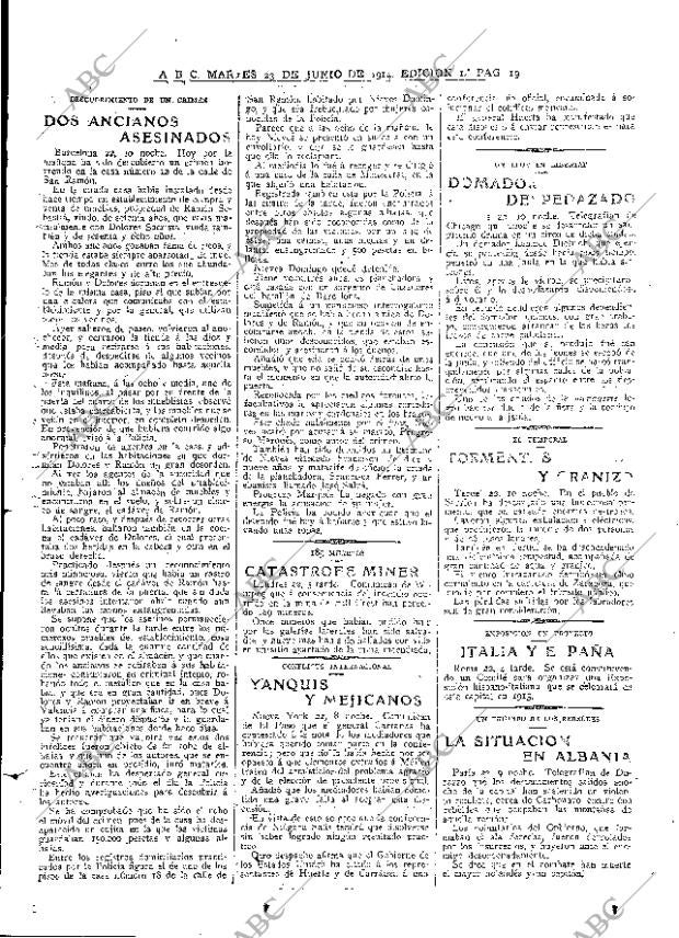 ABC MADRID 23-06-1914 página 19