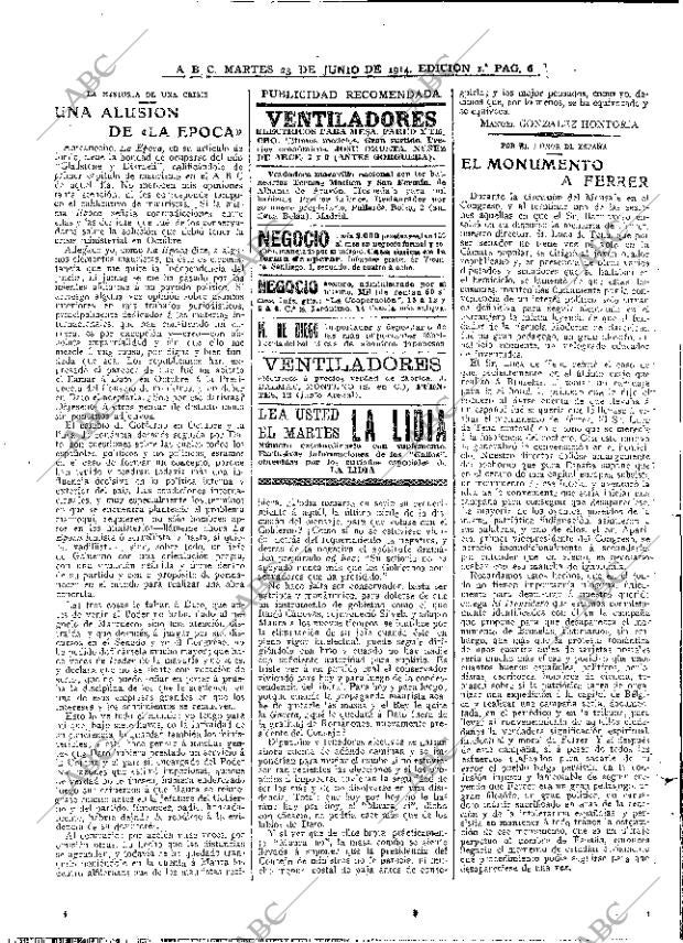 ABC MADRID 23-06-1914 página 6