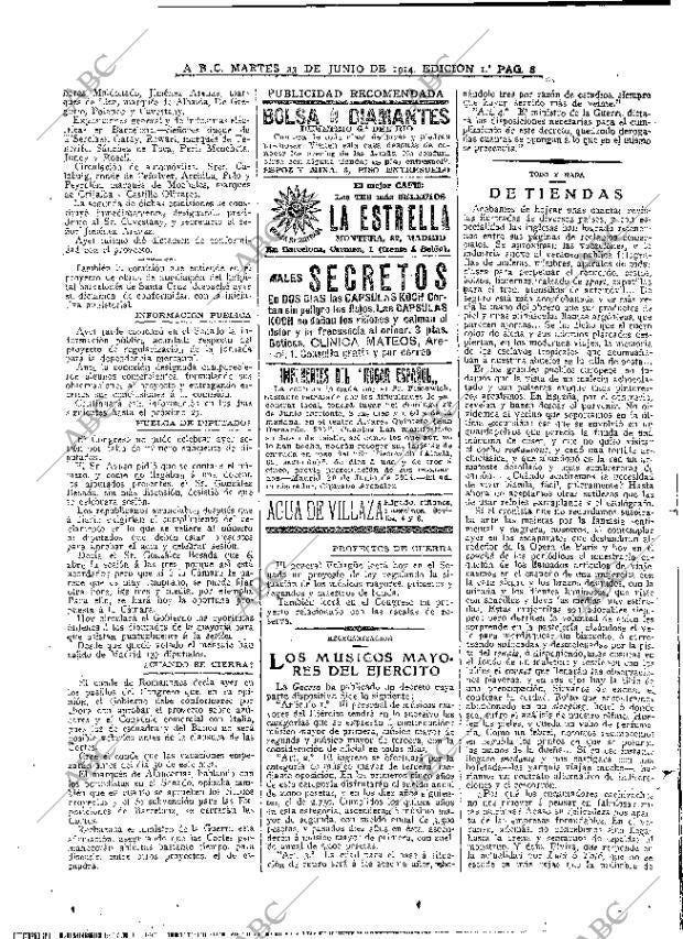 ABC MADRID 23-06-1914 página 8