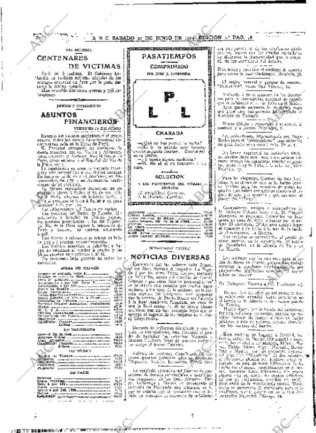 ABC MADRID 27-06-1914 página 18