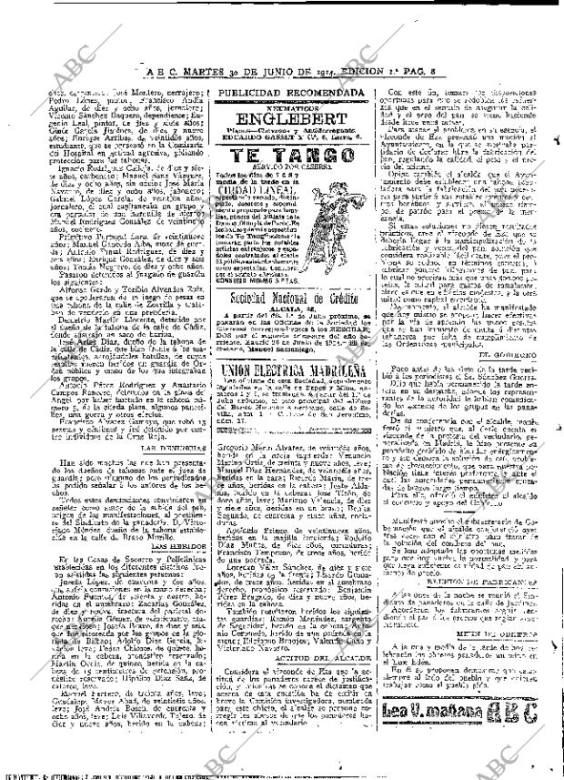 ABC MADRID 30-06-1914 página 8