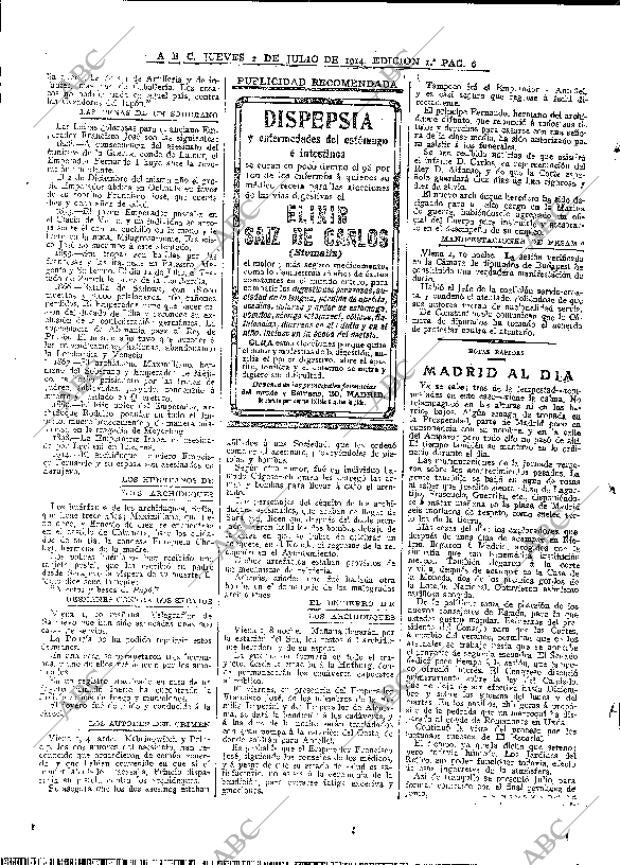 ABC MADRID 02-07-1914 página 6