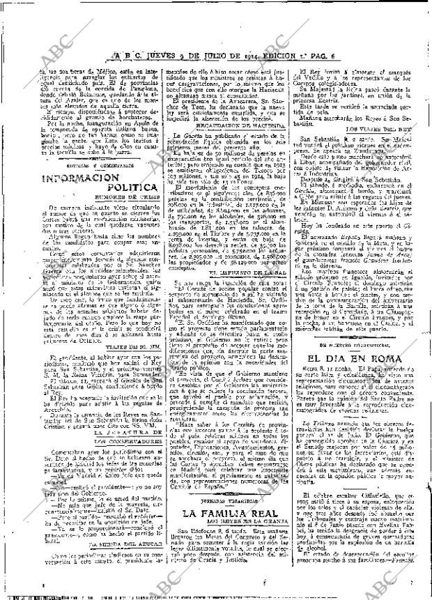 ABC MADRID 09-07-1914 página 6