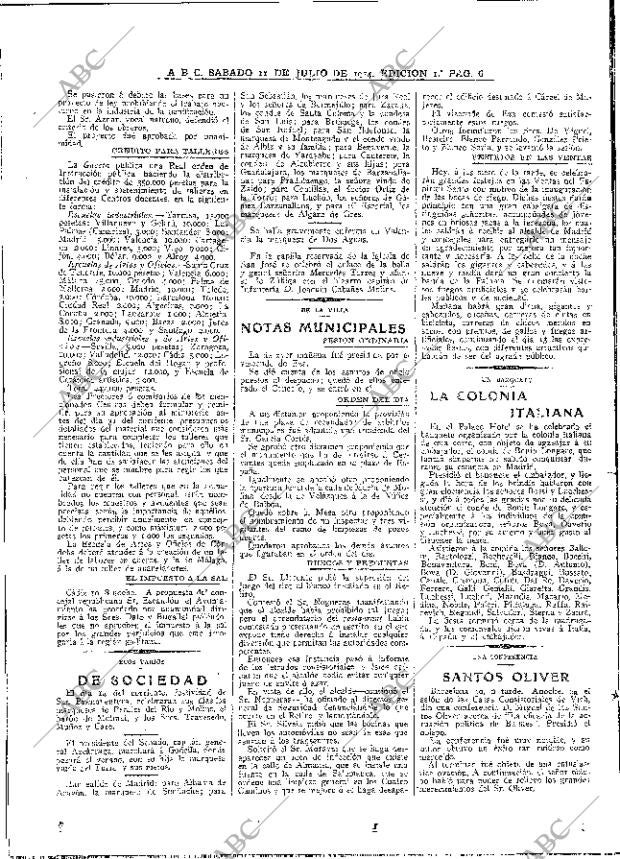 ABC MADRID 11-07-1914 página 6