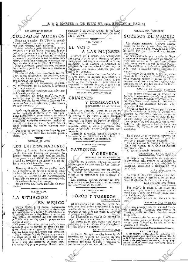 ABC MADRID 14-07-1914 página 15