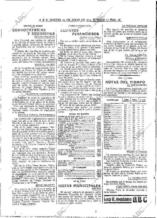 ABC MADRID 14-07-1914 página 16