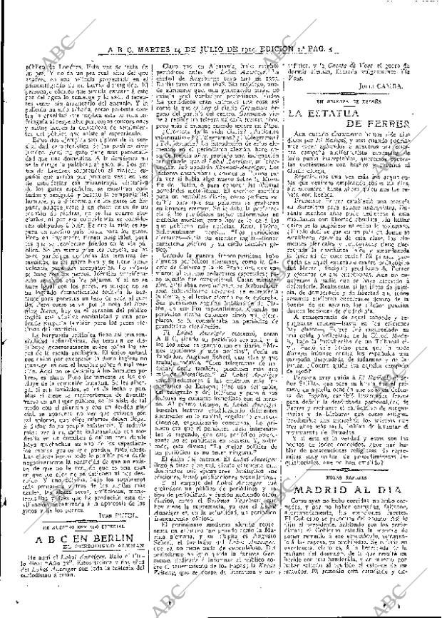 ABC MADRID 14-07-1914 página 5