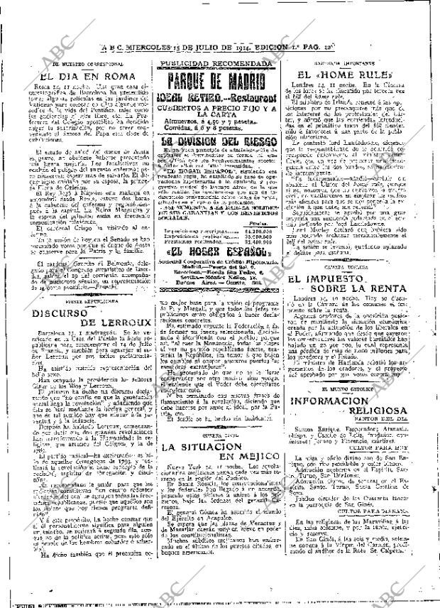 ABC MADRID 15-07-1914 página 12