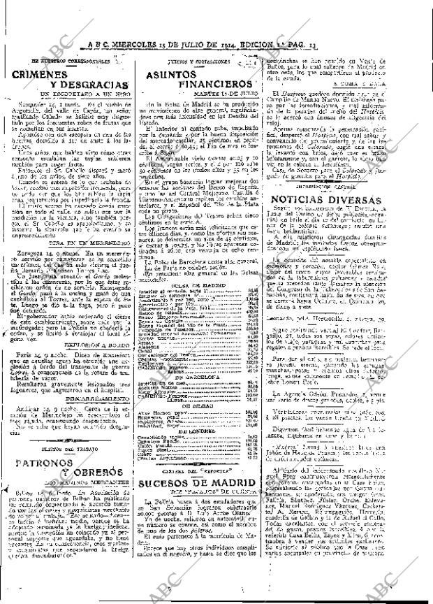 ABC MADRID 15-07-1914 página 13