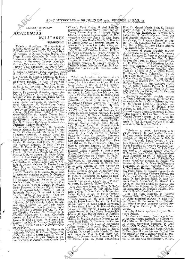 ABC MADRID 22-07-1914 página 13