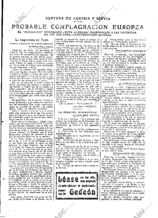 ABC MADRID 26-07-1914 página 5