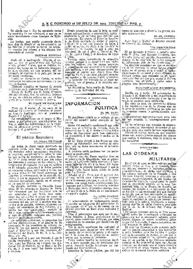 ABC MADRID 26-07-1914 página 7