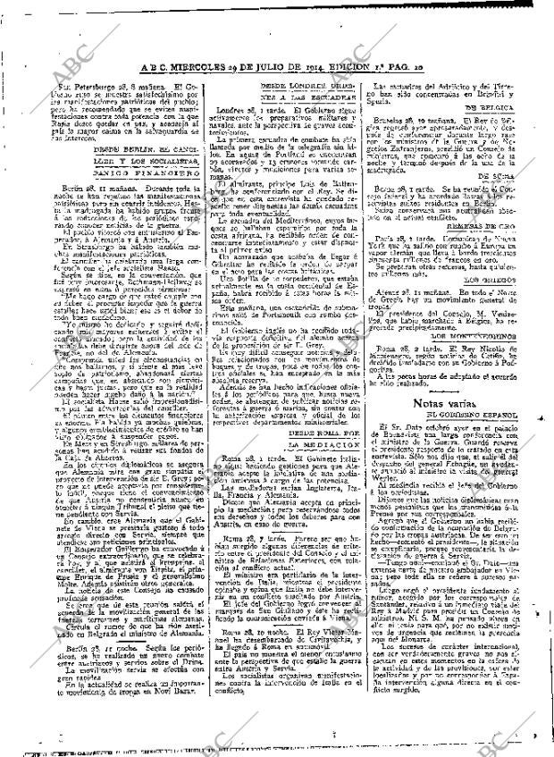 ABC MADRID 29-07-1914 página 10
