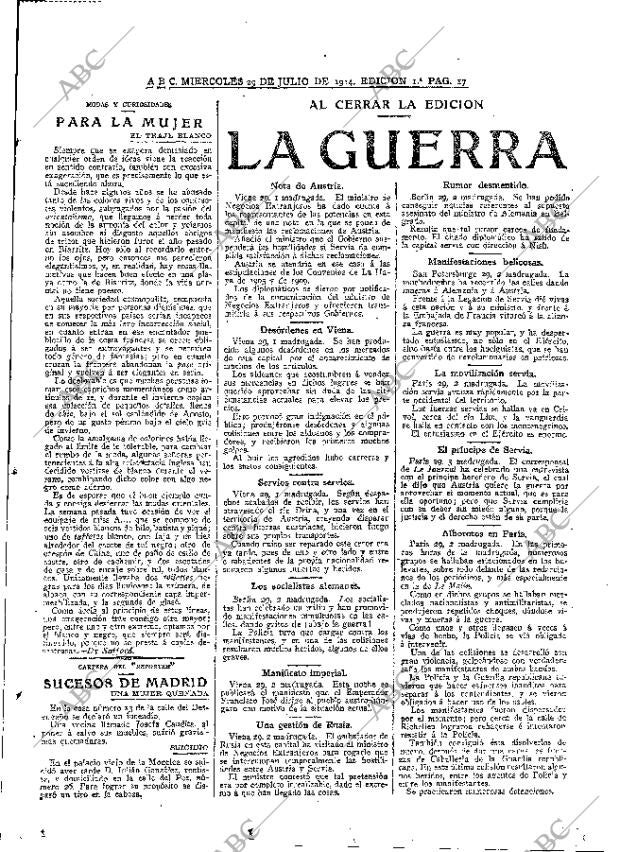 ABC MADRID 29-07-1914 página 17