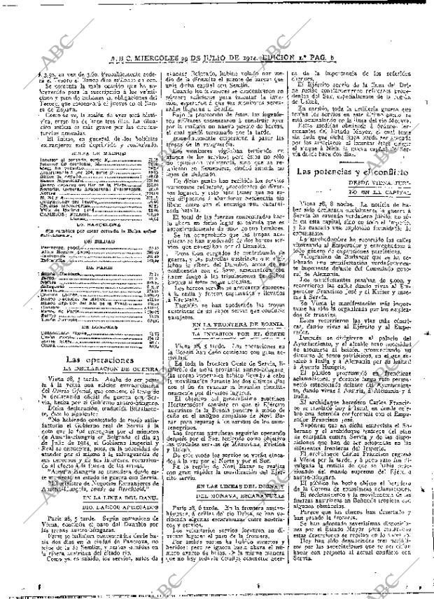 ABC MADRID 29-07-1914 página 8