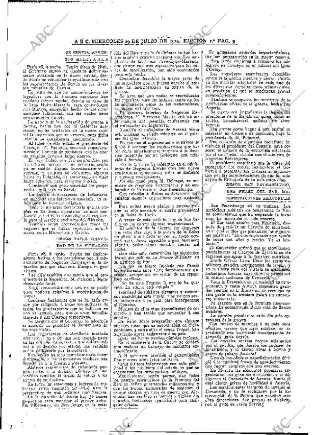 ABC MADRID 29-07-1914 página 9
