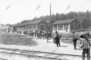 Repatriados Españoles Dirigiéndose A la estación de Hendaya para Trasladarse A...