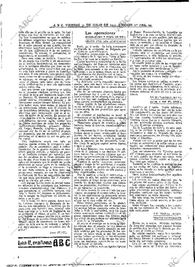 ABC MADRID 31-07-1914 página 10