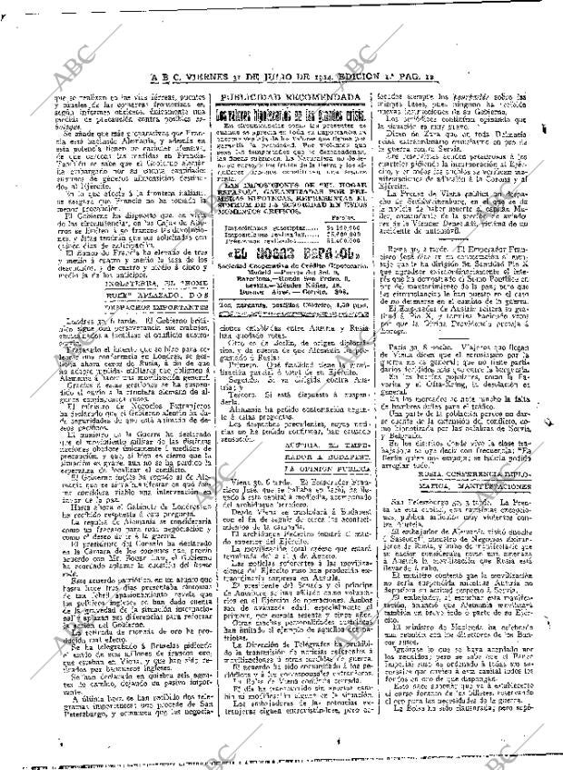 ABC MADRID 31-07-1914 página 12