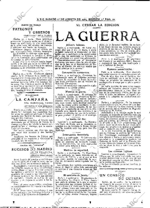 ABC MADRID 01-08-1914 página 20