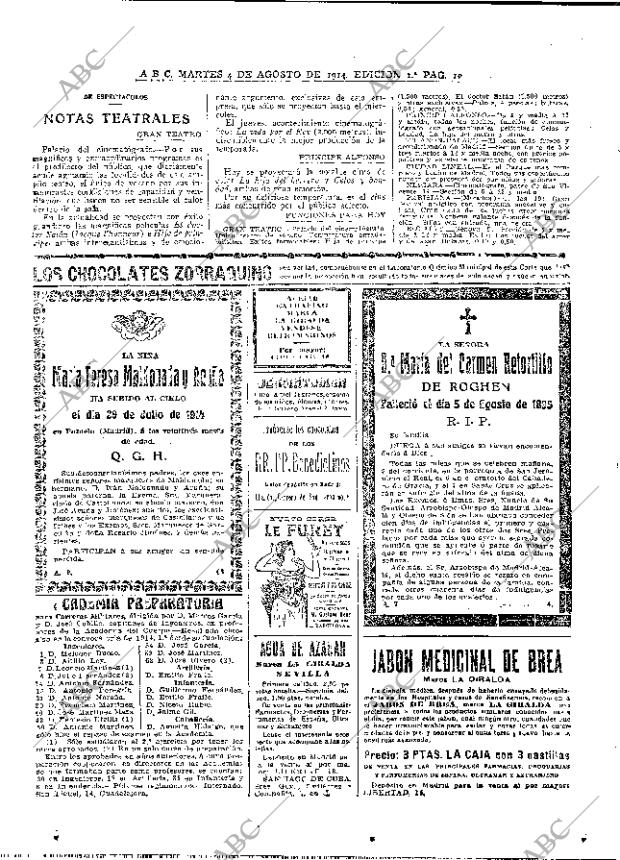 ABC MADRID 04-08-1914 página 18
