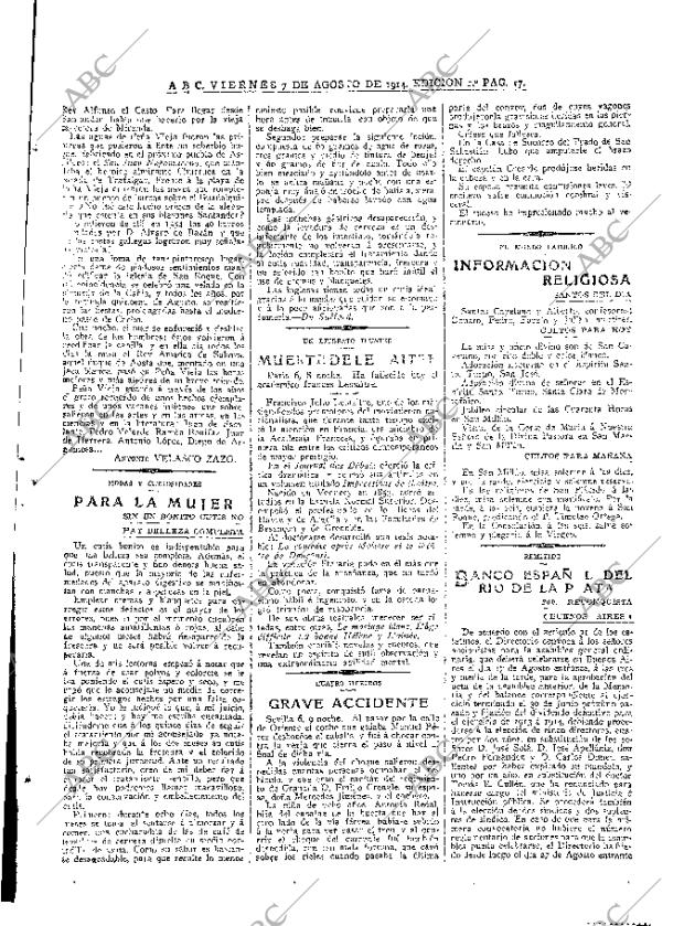 ABC MADRID 07-08-1914 página 17