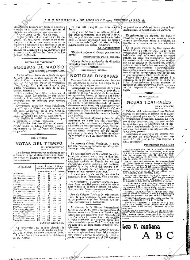 ABC MADRID 07-08-1914 página 18