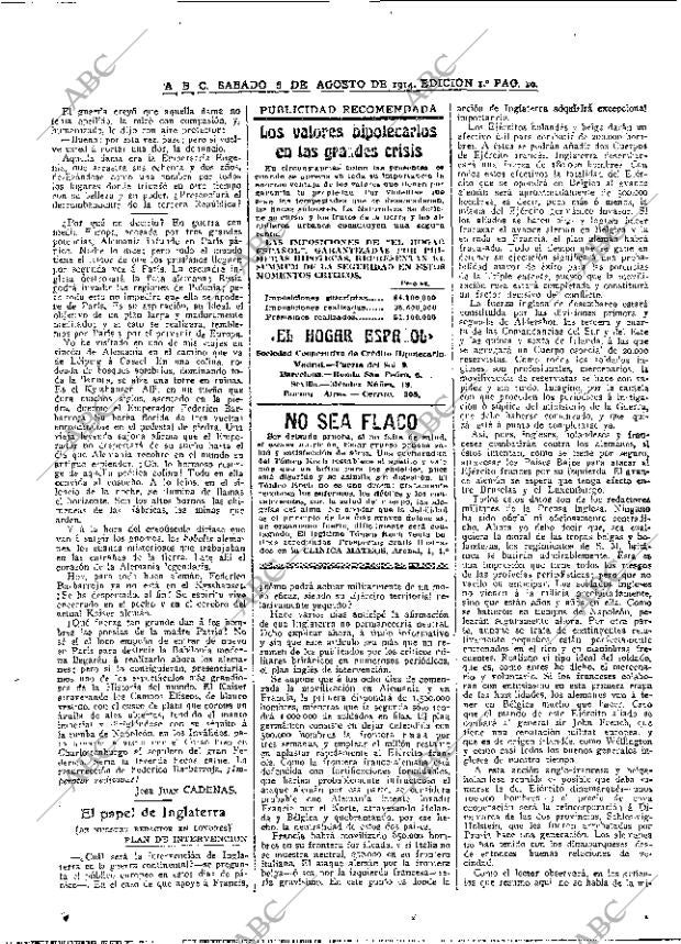 ABC MADRID 08-08-1914 página 10