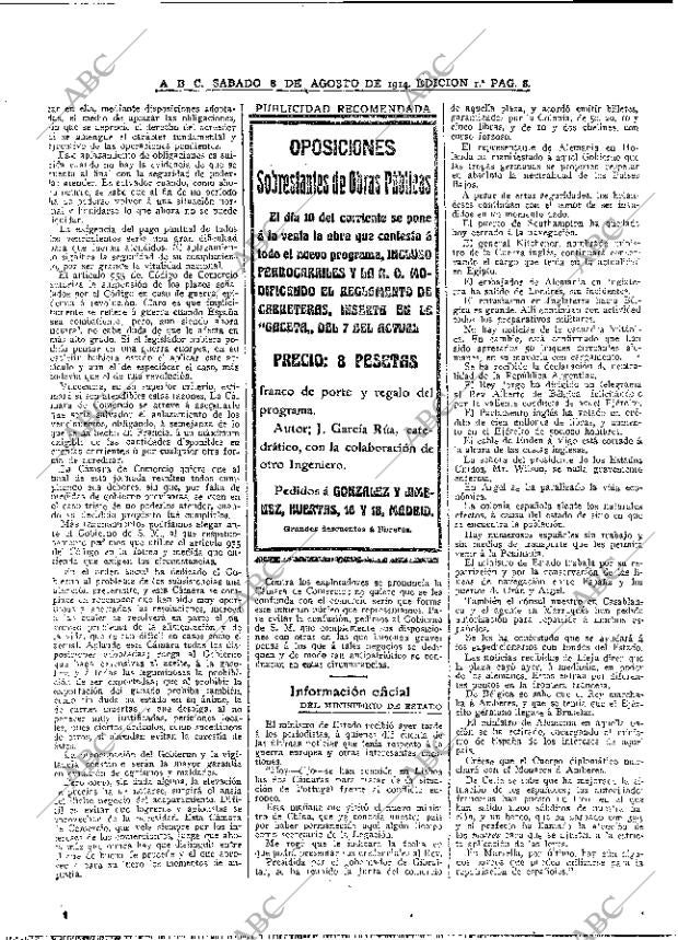 ABC MADRID 08-08-1914 página 8