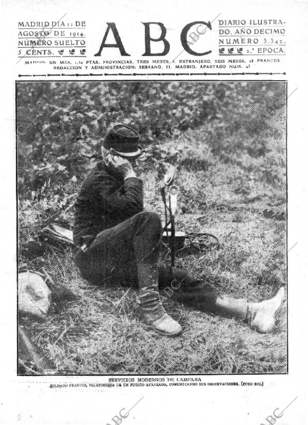 ABC MADRID 11-08-1914 página 1