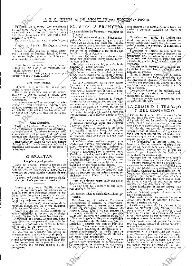 ABC MADRID 13-08-1914 página 11