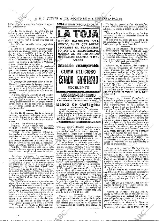 ABC MADRID 13-08-1914 página 12