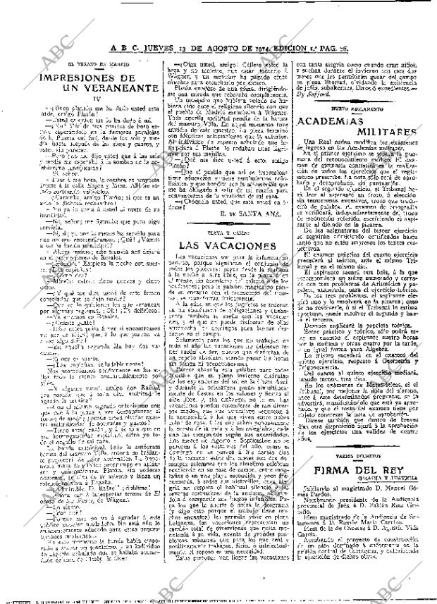 ABC MADRID 13-08-1914 página 16