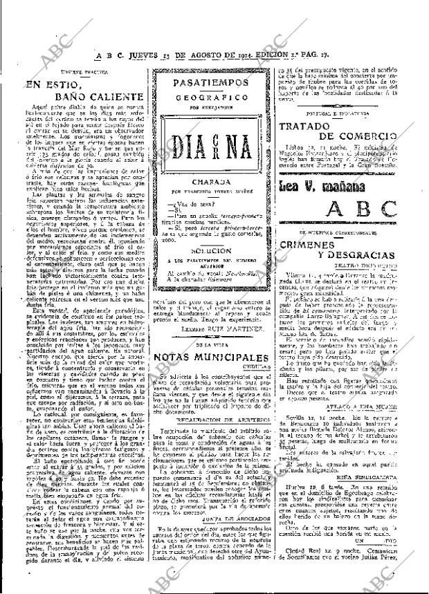 ABC MADRID 13-08-1914 página 17