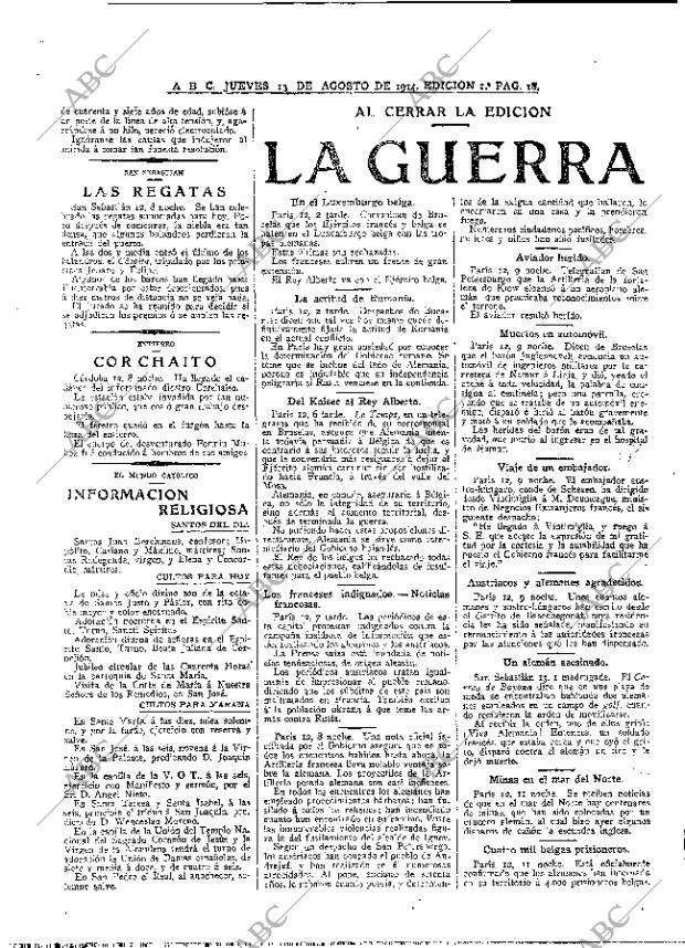 ABC MADRID 13-08-1914 página 18