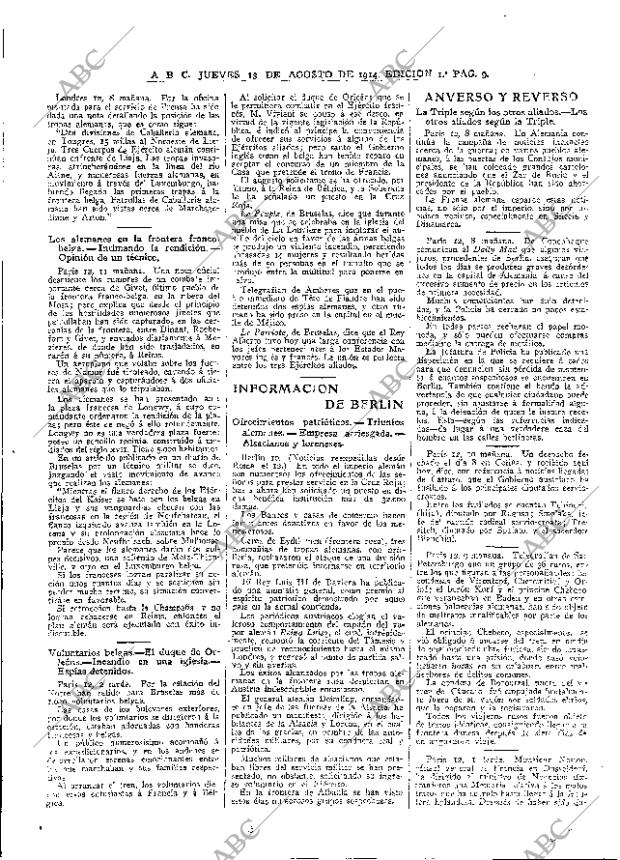 ABC MADRID 13-08-1914 página 9
