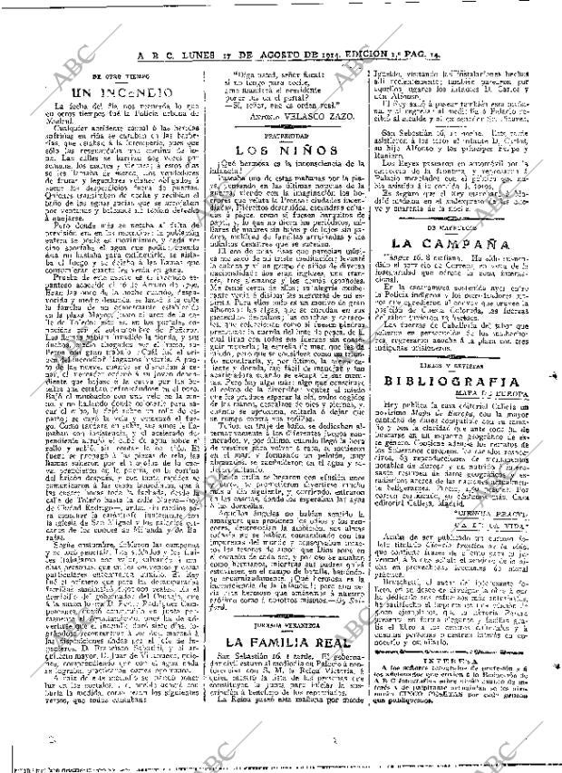 ABC MADRID 17-08-1914 página 14