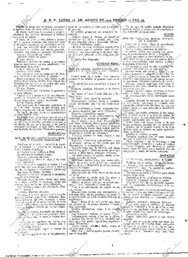 ABC MADRID 17-08-1914 página 16