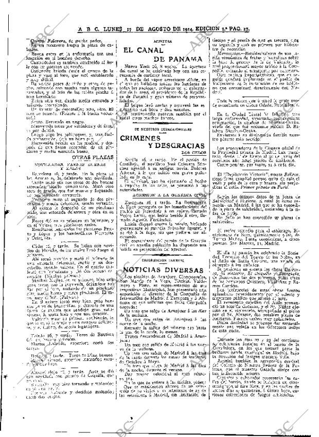 ABC MADRID 17-08-1914 página 17