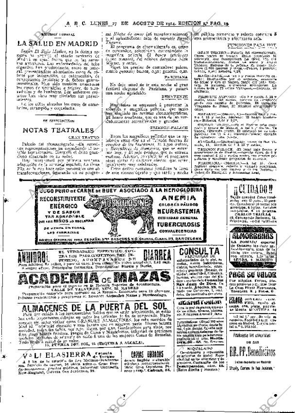 ABC MADRID 17-08-1914 página 19