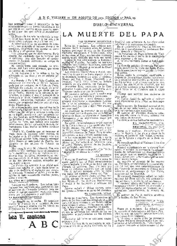 ABC MADRID 21-08-1914 página 15