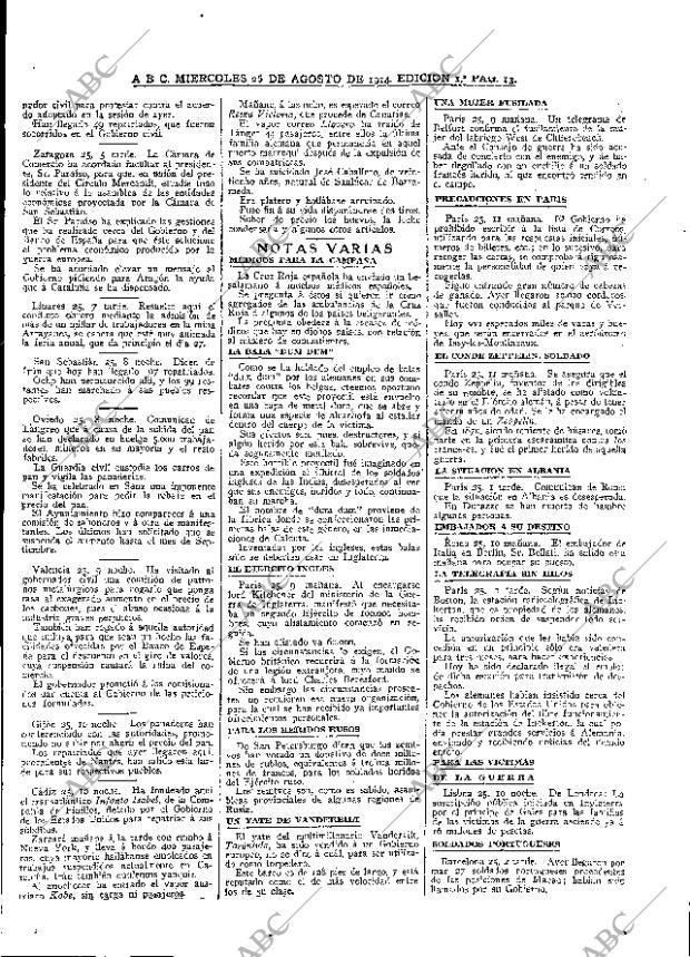 ABC MADRID 26-08-1914 página 13