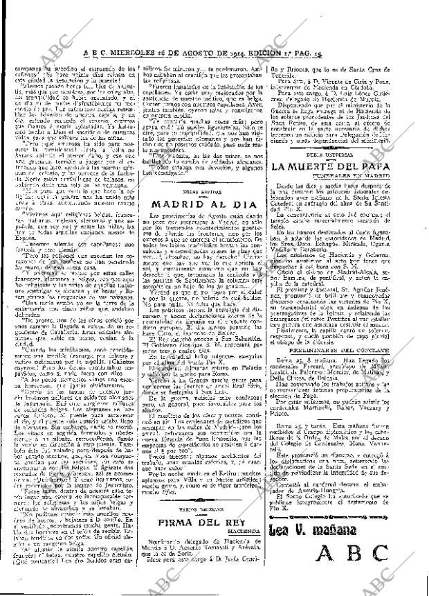 ABC MADRID 26-08-1914 página 15