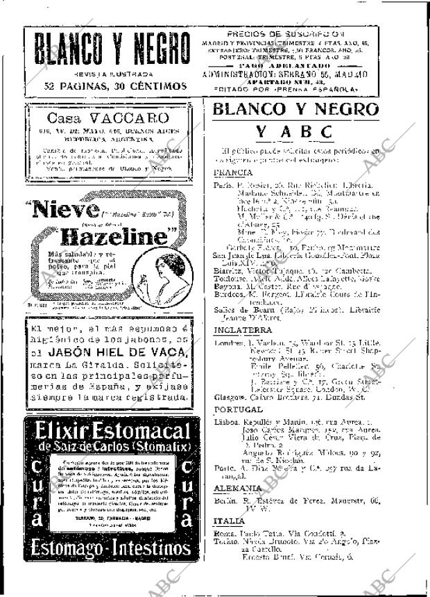 BLANCO Y NEGRO MADRID 30-08-1914 página 2