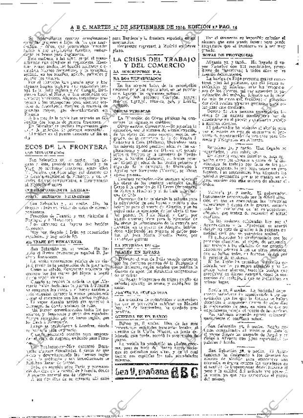 ABC MADRID 01-09-1914 página 14