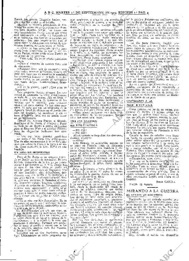 ABC MADRID 01-09-1914 página 5